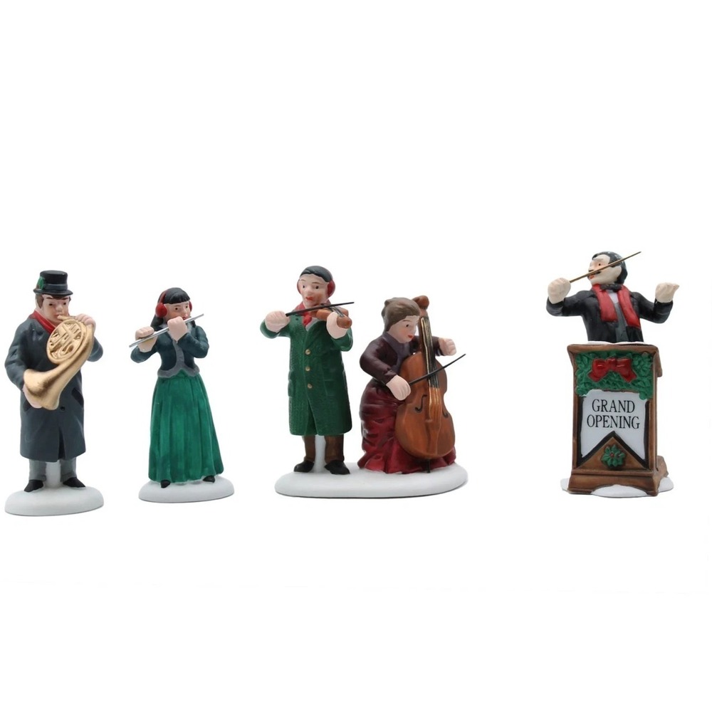 DEPT 56 HERITAGE VILLAGE COLLECTION CHAMBER ORCHESTRA -‎ SET OF 4 - RETIRED